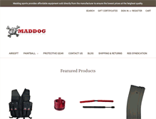 Tablet Screenshot of maddogsports.com